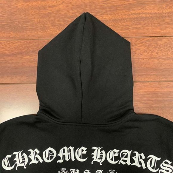 Chrome Hearts Shoulder Logo Zip Up Black Hooded Sweatshirt - Picture 9 of 15